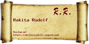 Rakita Rudolf névjegykártya